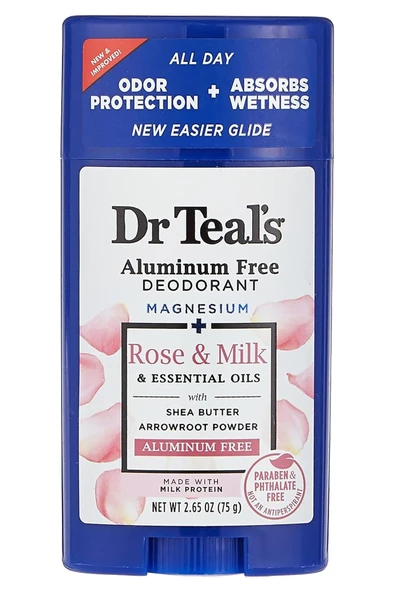 Dr.Teals Rose & Milk Alüminyum İçermeyen Stick Deodorant 75GR ürün görseli 1