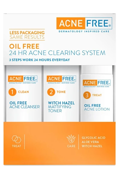 Acne Free Akne Karşıtı Yağsız Temizleme Seti 3 Parça SKT:11/2025 - Resim 2