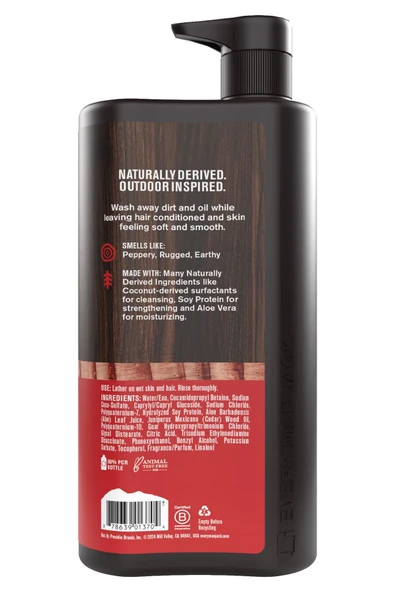 Every Man Jack Cedarwood 3’ü 1 Arada Şampuan Saç Kremi ve Duş Jeli 852ML - Resim 2