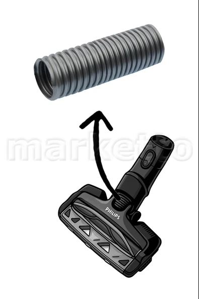 Philips Uyumlu XC8049 SpeedPro Max Uyumlu Emici Başlık Ara Hortumu ürün görseli