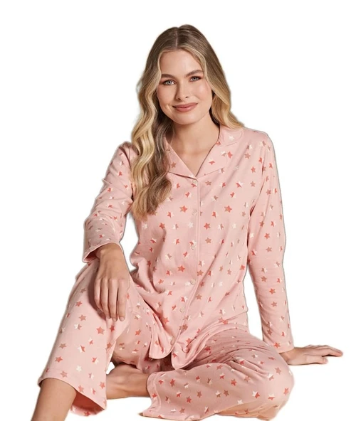 Essence Premium Kadın Pijama Takımı Pamuklu Kumaş Yumuşak Dokunuşlu  S–XL ürün görseli