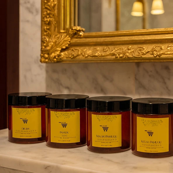 4lü Kapaklı Kutu 500ml  Set Banyo Düzenleyici Kutular ürün görseli