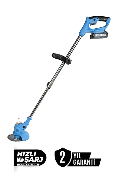 Şarjlı Teleskopik Kollu 2li Bahçe Seti + Ot,Çim Biçme Makinesi 58Vf (Mavi) PH263 - Resim 4