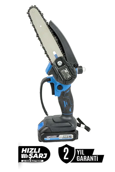 Şarjlı Teleskopik Kollu 2li Bahçe Seti + Ot,Çim Biçme Makinesi 58Vf (Mavi) PH263 - Resim 2