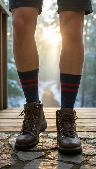 Erkek Lacivert Soket Çorap 2’li Set – Çizgili Pamuklu Spor ve Günlük Kullanım – Plus Scorpion - Resim 11