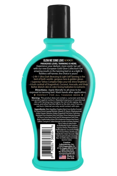 European Gold Glow Me Some Love 9000X Solaryum Losyonu 354ML - Resim 2