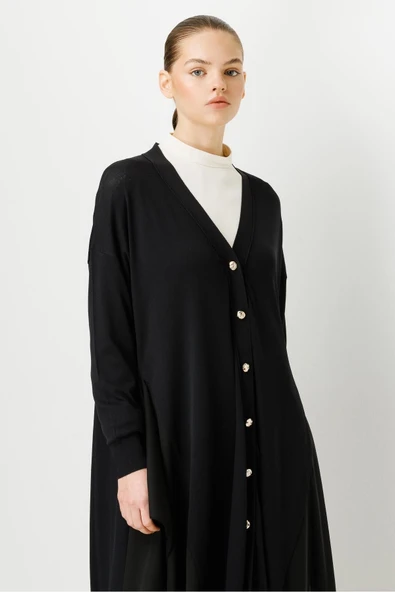 3669 GHİSA ŞİFONLU TRİKO HIRKA - Resim 4