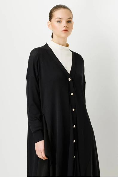 3669 GHİSA ŞİFONLU TRİKO HIRKA - Resim 7