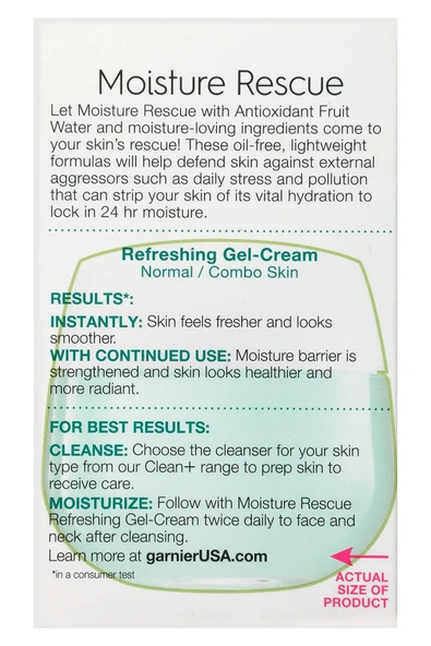 Garnier Skin Active Moisture Rescue Nemlendirici Yüz Kremi Normal/Karma Ciltler 50GR - Resim 3