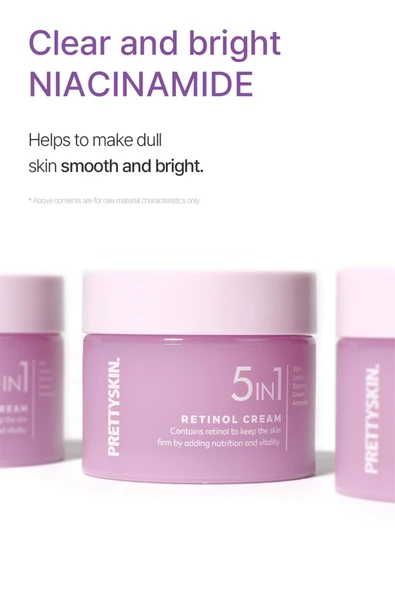 PrettySkin 5in1 Retinol Nemlendirici Yüz Kremi 50ML - Resim 5