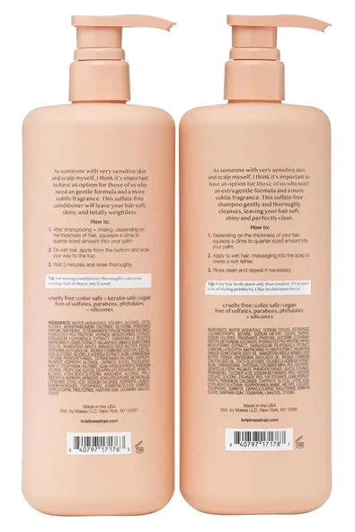 Kristin Ess Extra Gentle Şampuan ve Saç Kremi 2x828ML - Resim 2