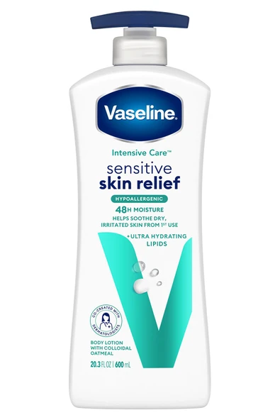 Vaseline Intensive Care Hassas Ciltler Vücut Losyonu 600ML ürün görseli 1