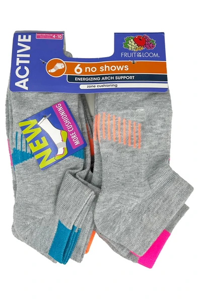 Fruit Of The Loom No Shows Çorap 6lı Paket (L) ürün görseli