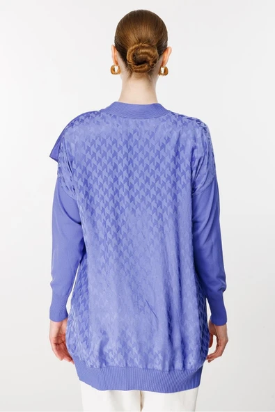 3603 GHİSA FIRFIR DETAYLI TRİKO HIRKA - Resim 5