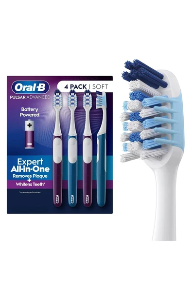 Oral-B Pulsar Titreşimli Yumuşak Diş Fırçası 4lü Paket - Resim 3