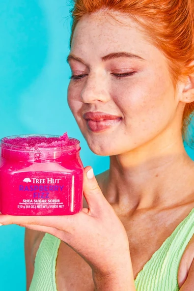 Tree Hut Raspberry Fizz Shea Sugar Scrub Vücut Peelingi 510GR - Resim 7