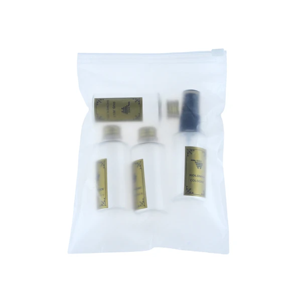Seyahat Seti 4Lü 0.50ml Kolonya Duş Jeli Saç Kremi Şampuan Kutusu - Resim 3