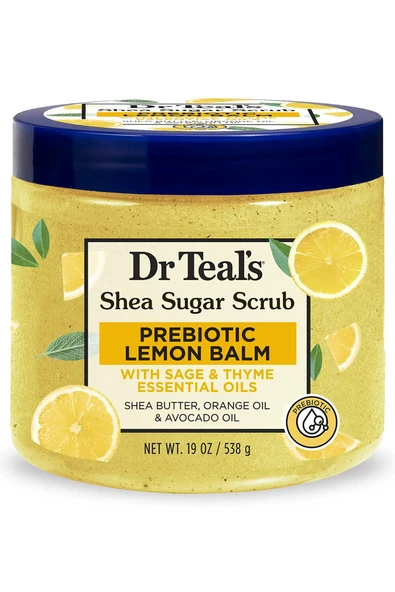 DR.Teals Prebiotic Lemon Balm Shea Sugar Scrub Vücut Peelingi 538GR ürün görseli