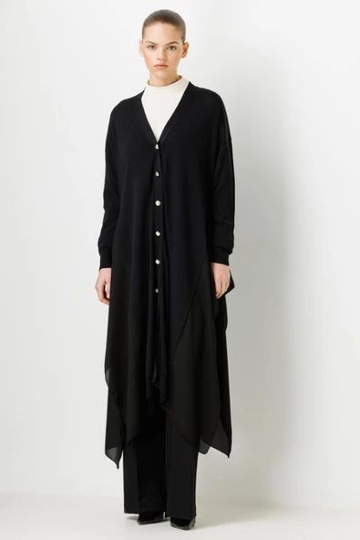 3669 GHİSA ŞİFONLU TRİKO HIRKA - Resim 8