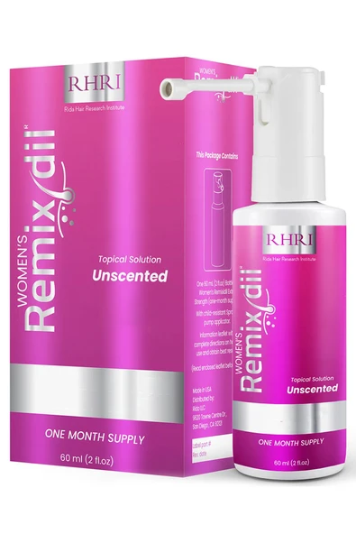 RHRI Women's Remixidil Unscented Topical Solution 1 Aylık 60ML ürün görseli 1