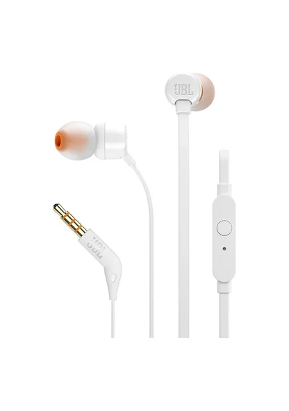 JBL T160 Mikrofonlu Kulak İçi Kulaklık Beyaz ürün görseli