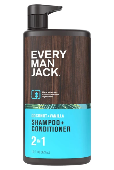 Every Man Jack Coconut + Vanilla 2’si 1 Arada Şampuan ve Saç Kremi 473ML ürün görseli