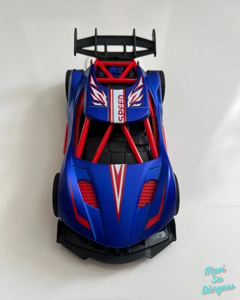 Metal Çek Bırak Yarış Arabası 14x6 Cm Mavi ürün görseli