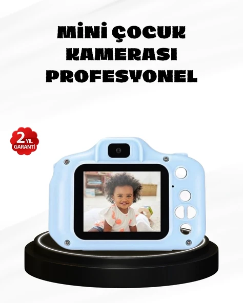 Çocuklar İçin Mini Dijital Kamera – 1080p HD, 2.0 İnç Ekran, Komik Filtreli ve Şarjlı ürün görseli