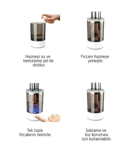 Polosmart Makyaj Fırçası Temizleme Cihazı - Resim 2