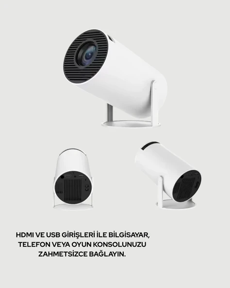 HDMI ve USB Girişli Uzun Ömürlü Ampullü Projeksiyon - Resim 4