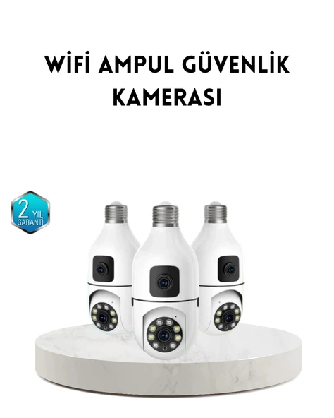 Ampul Tipi WiFi Kamera 2MP Lensli Full HD Görüntü ve Akıllı Hareket Algılama ürün görseli