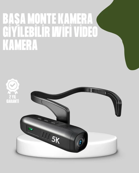 Başa Takılabilir 5K Spor ve Vlog Kamerası ürün görseli