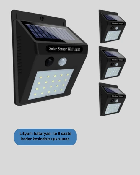 IP65 Dayanıklı Solar Enerjili Dış Cephe Aydınlatma - Resim 4