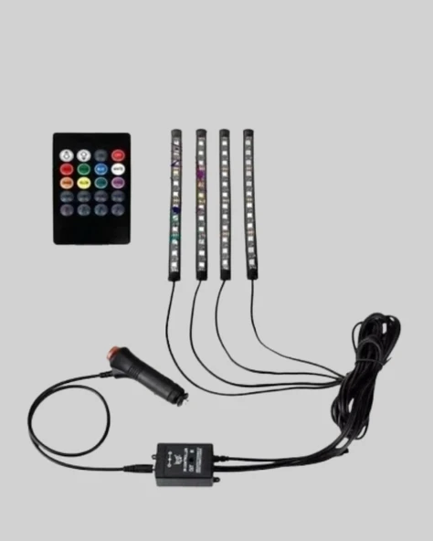 12V LED Işık Seti – Kumandalı ve Renk Ayarlı - Resim 4