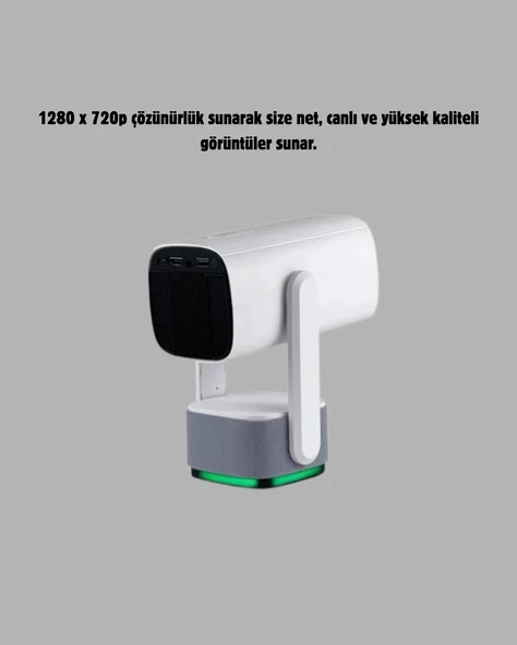 HD 720p Projeksiyon Cihazı – Geniş Ekran, 10.000 Saat Ampul Ömrü, Ev Sineması Deneyimi - Resim 5
