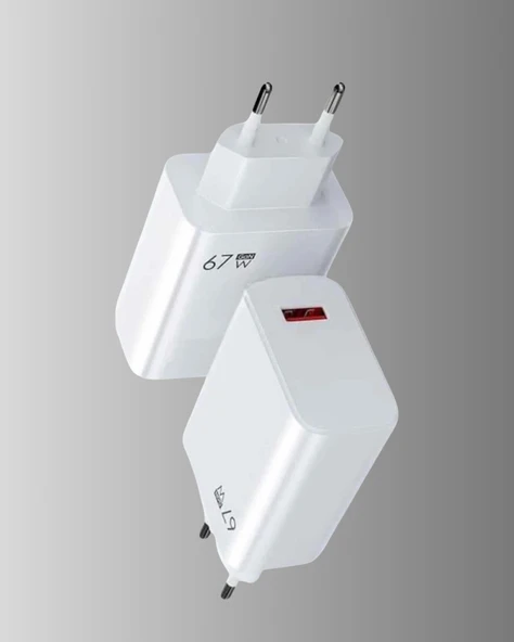 67W Süper Hızlı Şarj Adaptörü ve Kablo Seti – Güvenli, Kompakt ve Ergonomik Tasarım - Resim 2