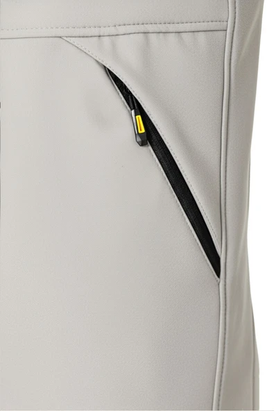 Kürklü Su ve Rüzgar Geçirmez Beyaz Softshell Kışlık Erkek Mont - Resim 3