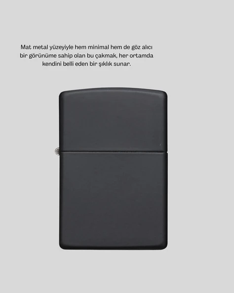 Ergonomik Metal Çakmak Mat Kaplamalı ve Şık Tasarımlı Aksesuar - Resim 4