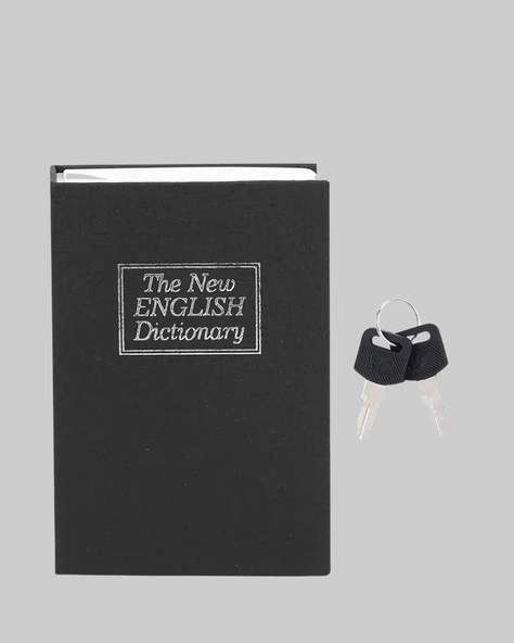 Anahtarlı Gizli Kitap Kasa – Metal İç Yapı, Kamuflajlı Sözlük Tasarım - Resim 2
