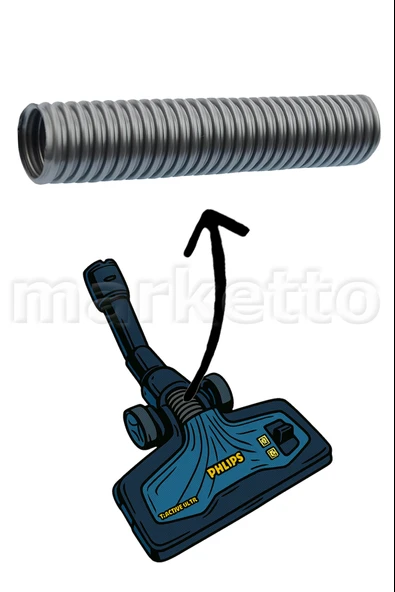 Philips Xb 9125 Marathon Ultimate Uyumlu Emici Başlık Ara Hortumu ürün görseli