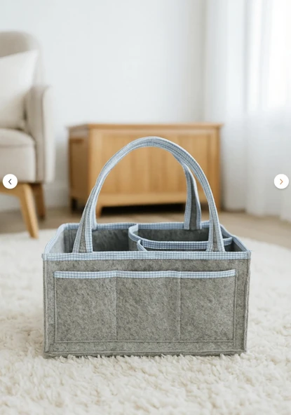 YUNUSOĞLU HOME Anne Bebek Bakım Çantası Gri Yenidoğan İçin Organizer Düzenleyici - Resim 2