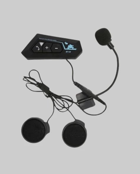 BT22 Kask İçi Bluetooth Kulaklık Hızlı Eşleşme ve Gürültü Önleyici Mikrofon - Resim 5