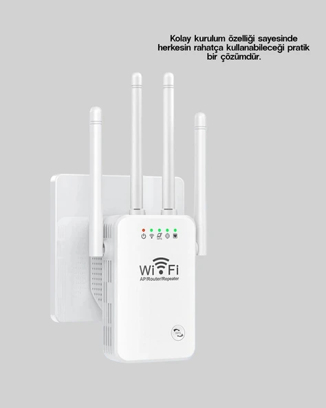 Yüksek Hızlı Parazit Önleyici WiFi Repeater Router - Resim 5