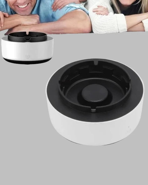 Sigara Dumanı ve Koku Giderici Hava Temizleyici Küllük – 2 Katmanlı Filtreli, USB Şarjlı - Resim 3