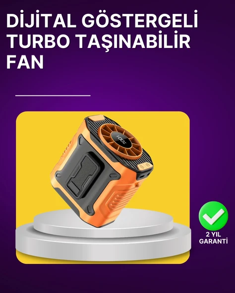 100 Kademeli Hız Ayarlı Taşınabilir Bel ve Boyun Fanı ürün görseli 1
