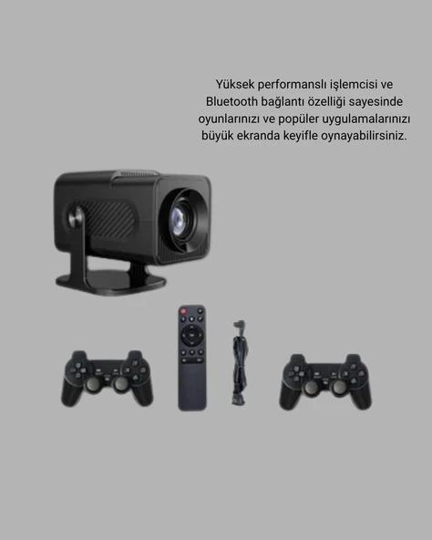 Android Projeksiyon Game Box – 1280x720p HD Çözünürlük, Bluetooth,HDMI ve USB Girişli - Resim 2