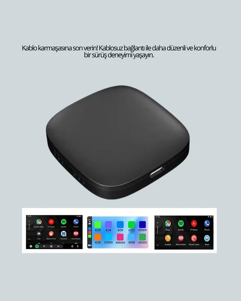 5.8GHz WiFi Destekli Kablosuz Android Auto Dönüştürücü - Resim 2