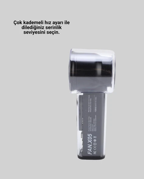 Ultra Sessiz USB Şarjlı Fan | Taşınabilir ve Hafif Tasarım - Resim 3