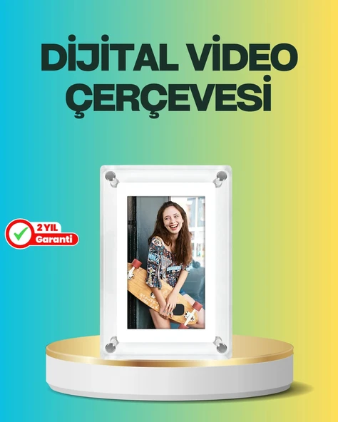 Hediyelik Dijital Çerçeve – 7 İnç IPS Ekranlı, 4GB Hafızalı, Hoparlörlü ürün görseli 1