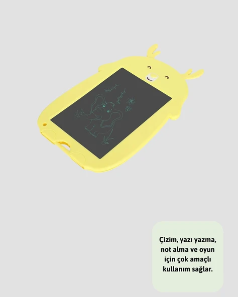 Tek Tuşla Silinebilir LCD Yazı Tableti | Çocuklar İçin Eğitim Tableti - Resim 5